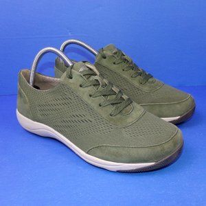 Dansko Hayes Olive Green Suede Walking Sneaker Shoes Women’s Sz EU 37 / US 6.5/7